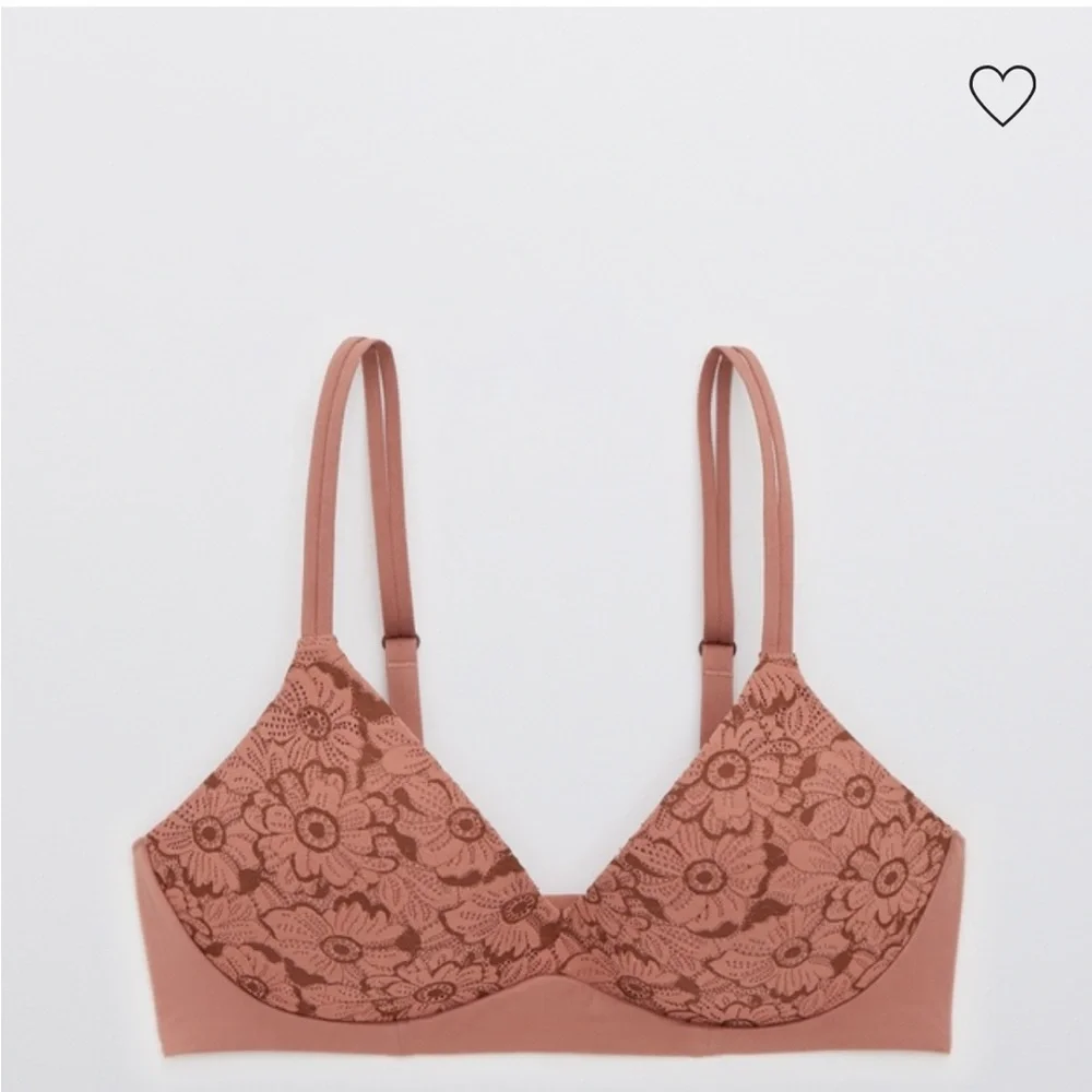 AERIE REAL BLOSSOM WIRELESS PUSH UP BRA 38D nwt #25